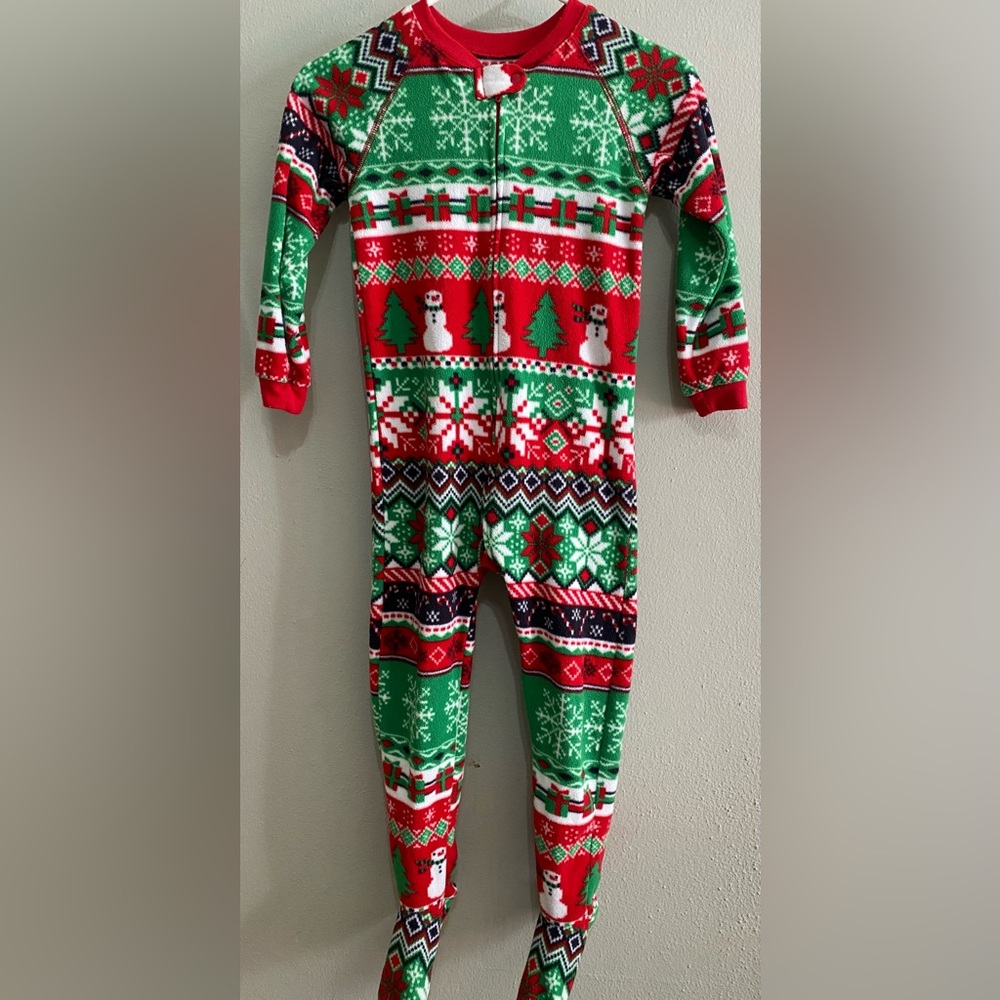 Children’s Place Festive Red and Green Holiday Onesie